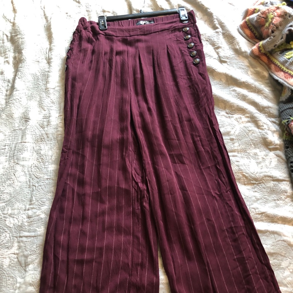 Women’s Palazzo pants with button detail